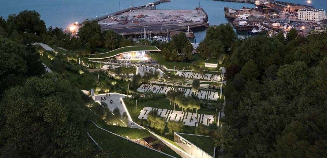 How the amphitheatre would look. Image: Atkins/Dover District Council