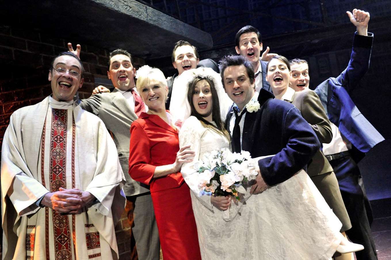 Lyn Paul with her fellow Blood Brothers cast members