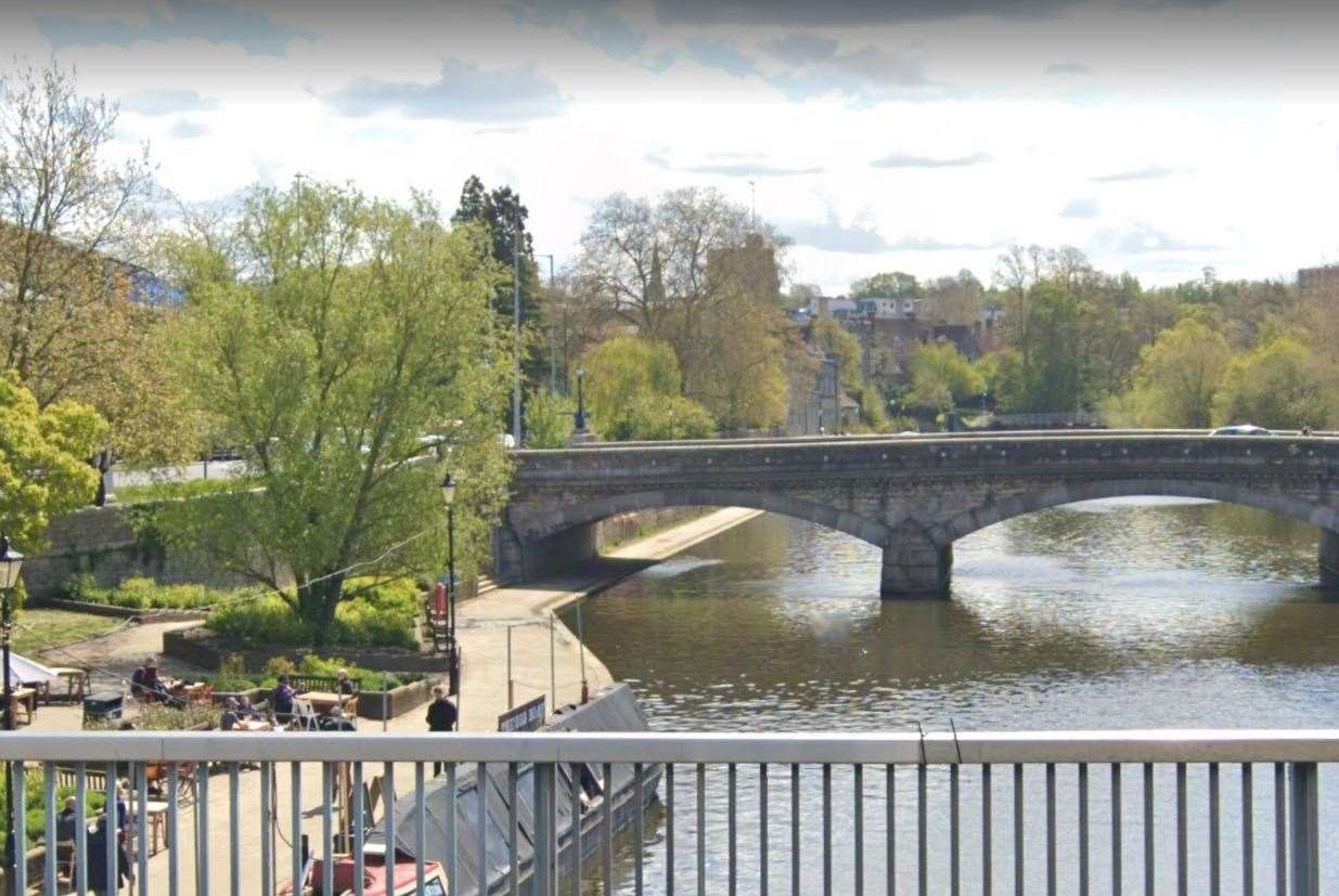 A man is in hospital after being pulled from the River Medway in Maidstone. Picture: Google