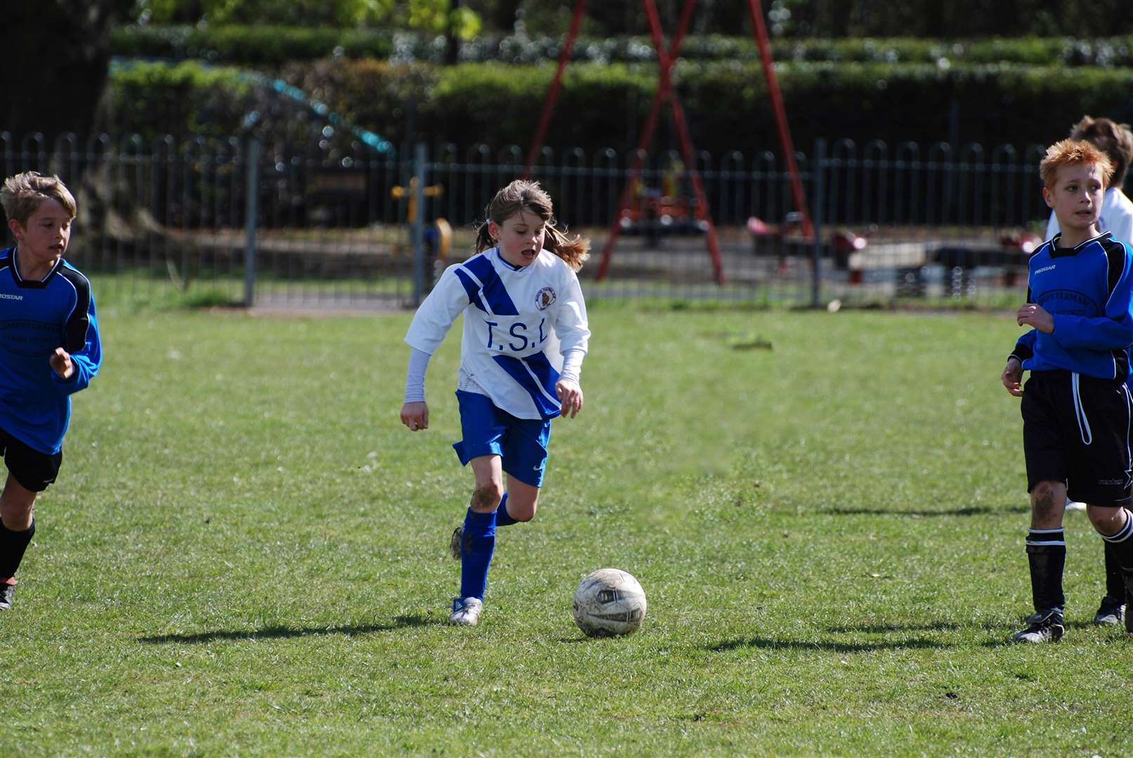 A young Alessia Russo playing for Bearsted boys