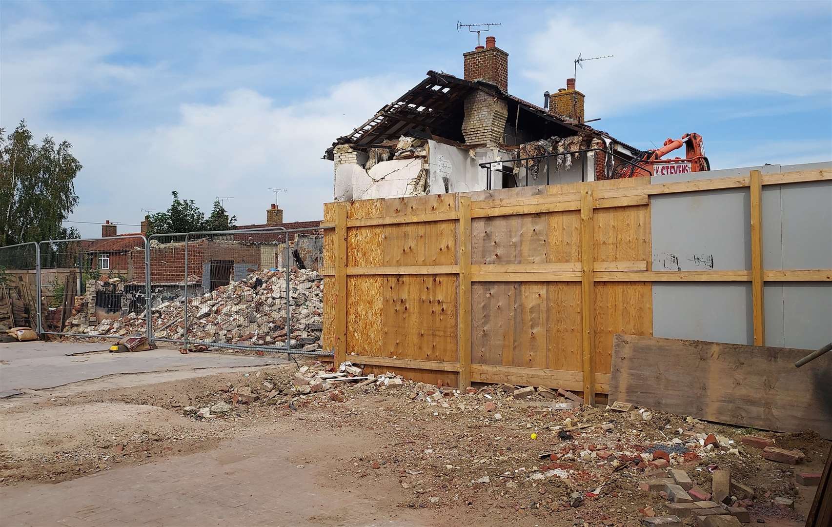 The final properties are demolished months after the explosion