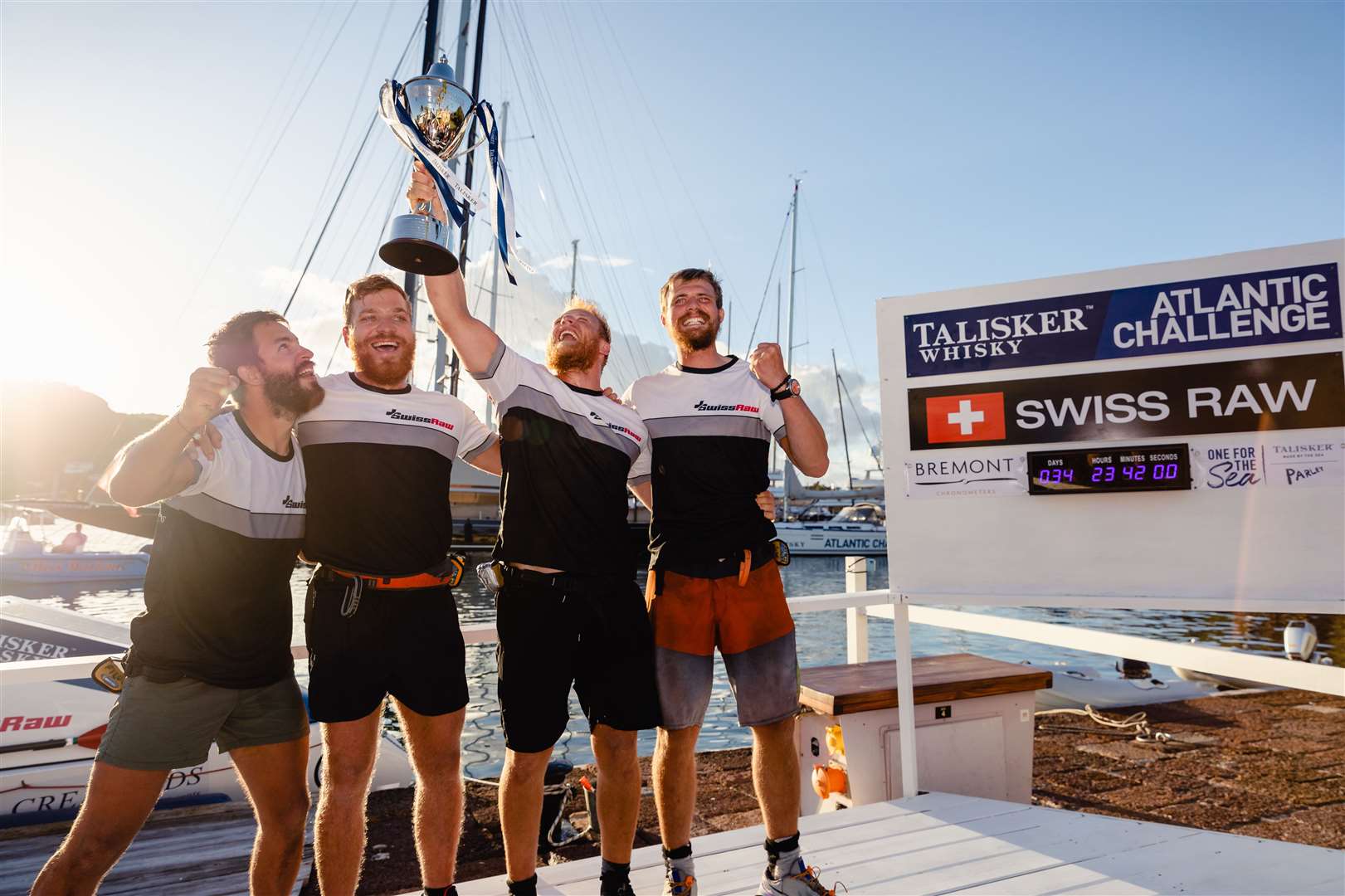Last year's winners, 'Swiss Raw', a team of four from Switzerland, spent just over 34 days at sea. Picture: Atlantic Campaigns