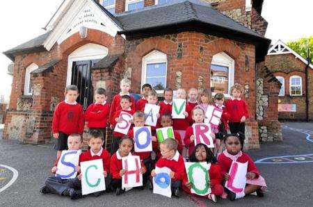 Children campaigning to save St John's Infants School