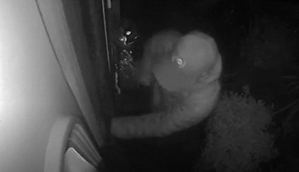 One of the burglars caught on camera. Picture: Kent Police