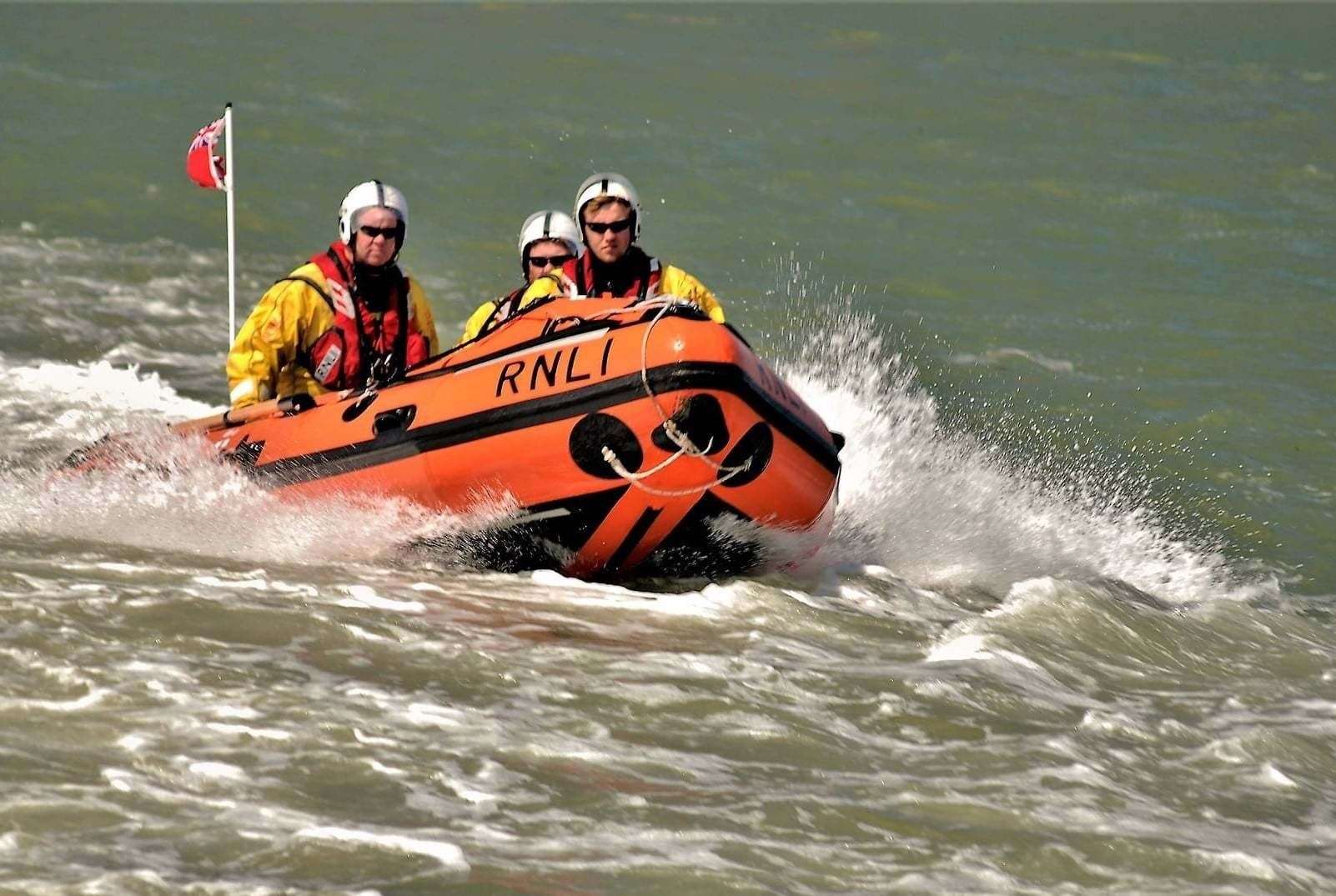Sheerness inshore lifeboat Buster was launched to Gillingham Marina. Picture: RNLI