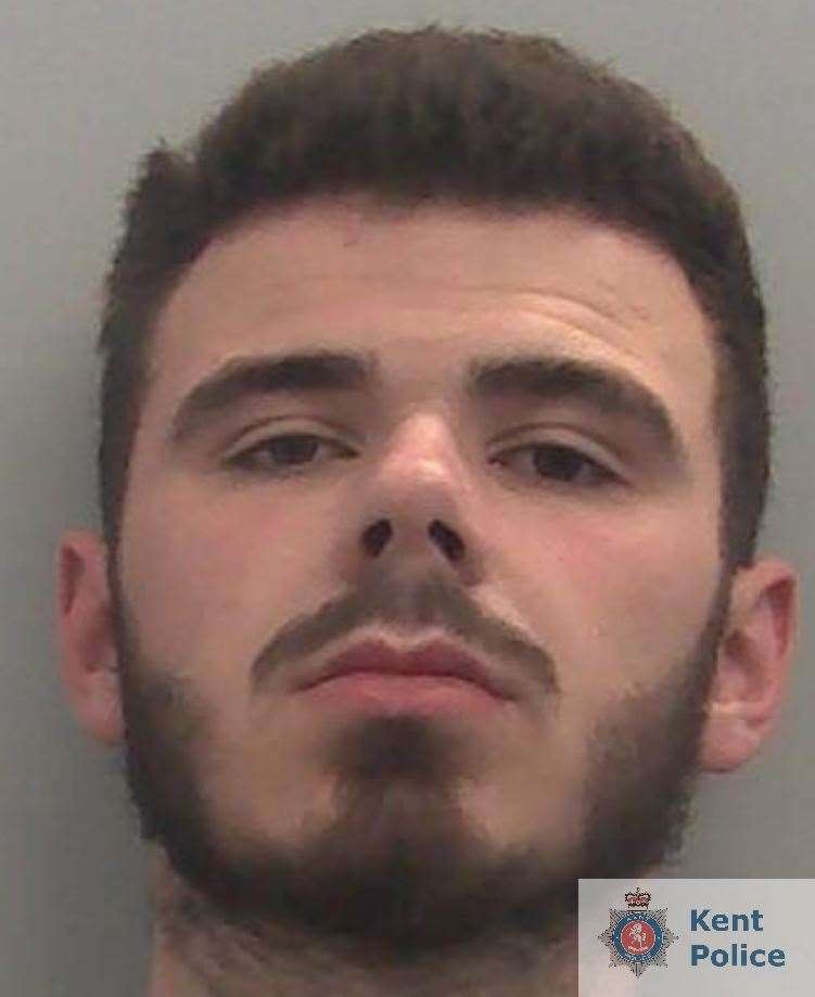 Callum Andrews, of no fixed address, was jailed for 20 years for stabbing Imara Gillings in Dover and other offences. Picture: Kent Police