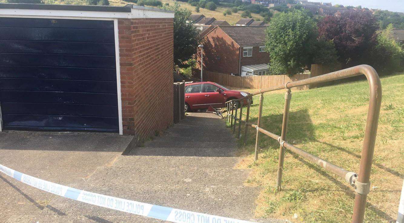 The car ended up ploughing through a neighbour's fence, picture Logan Enfield