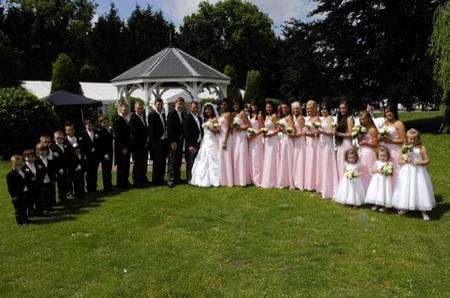 Wedding of Sarah Hunter and Billy stokes, with 27 attendants
