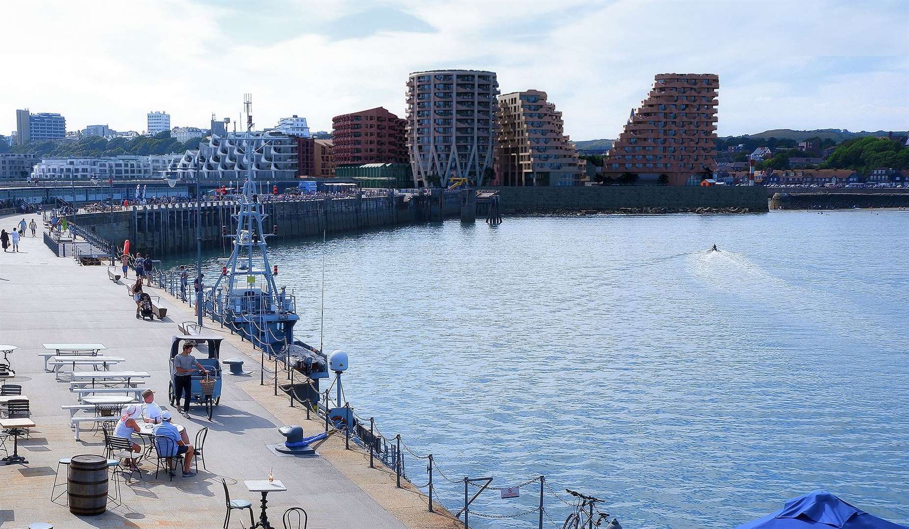 How the new development could look, viewed from the end of the Harbour Arm