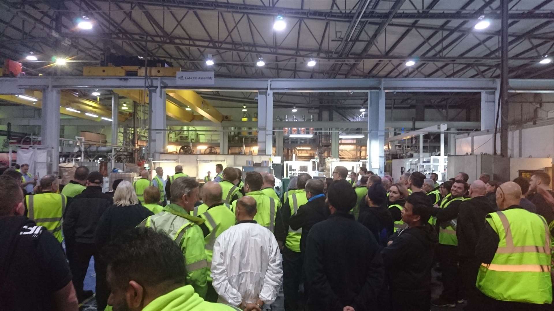 Devastated: workers discovered they were being made redundant at the Grupo Antolin factory at Hartlip