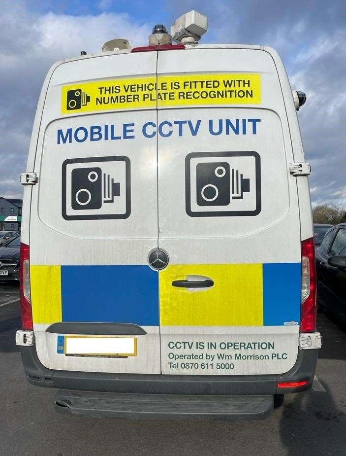 A mobile CCTV unit has been put outside Morrisons in Mill Way, Sittingbourne. Picture: Gordon Henderson