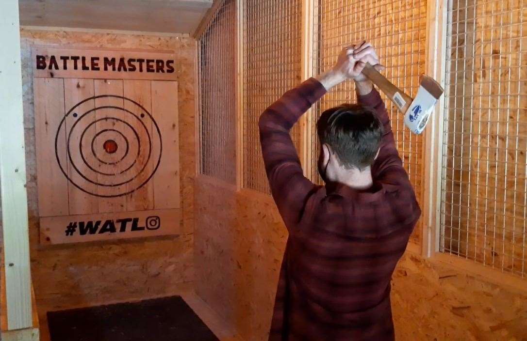 Our reporter Sean Delaney tries his hand at axe throwing