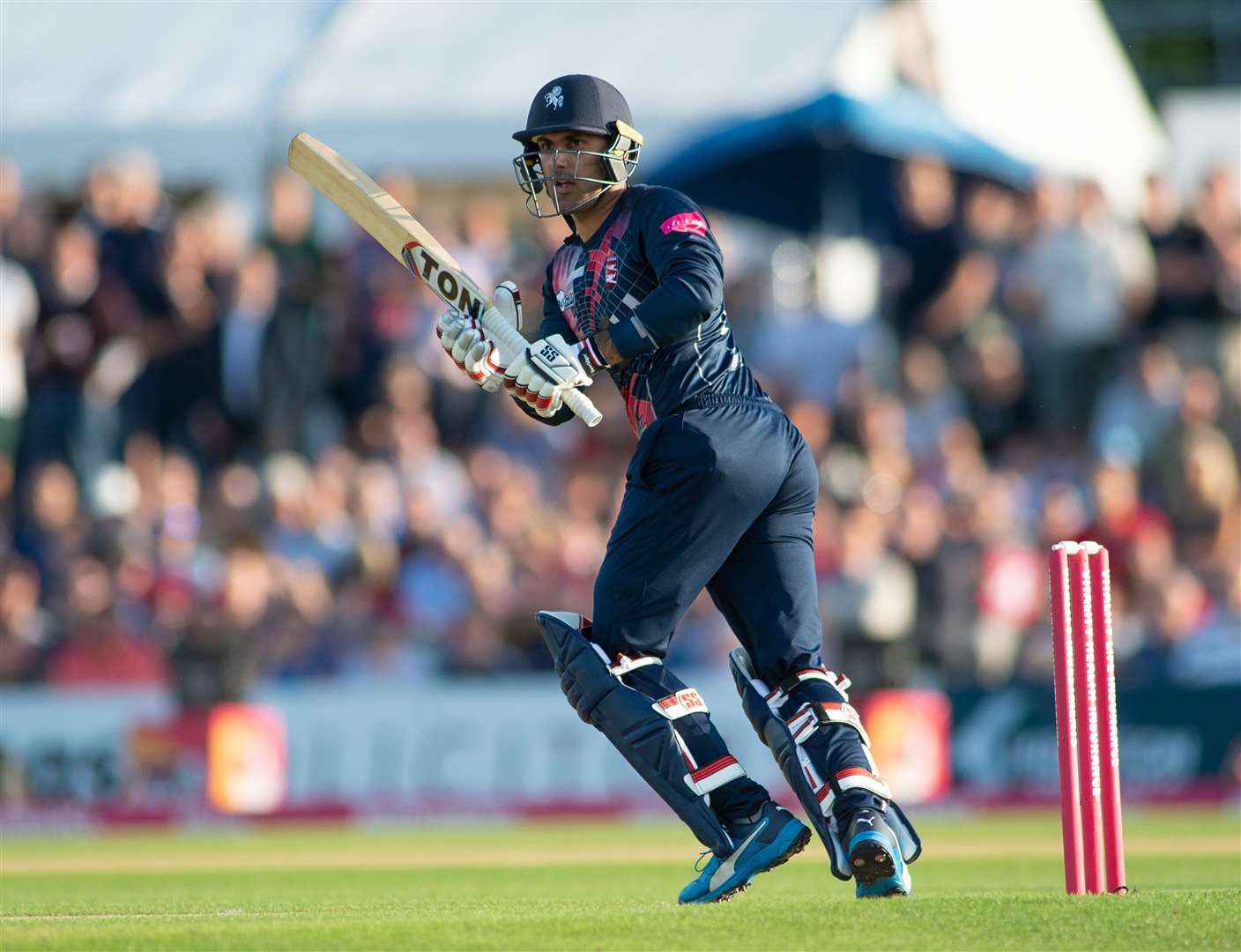 Mohammad Nabi batting for Kent against Somerset in the T20 Blast. Picture: Ady Kerry