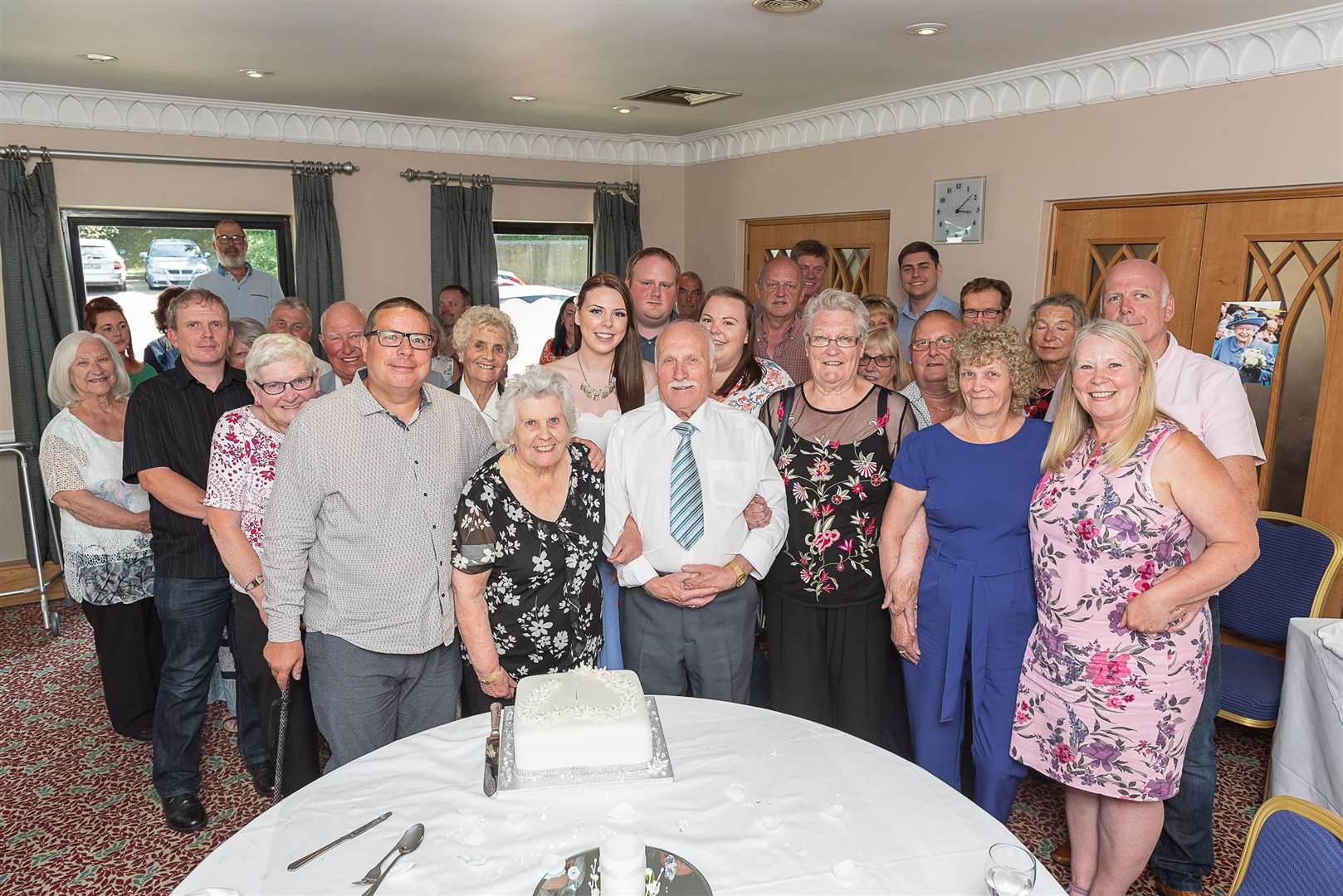 Ken and Shirley Berry with their family and friends for their Diamond Wedding celebrations at Bridgewood Manor