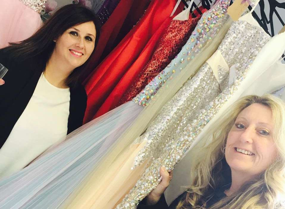 Claire Cousin and Lisa Hale opened their new special occasion dress hire shop in Deal last Saturday