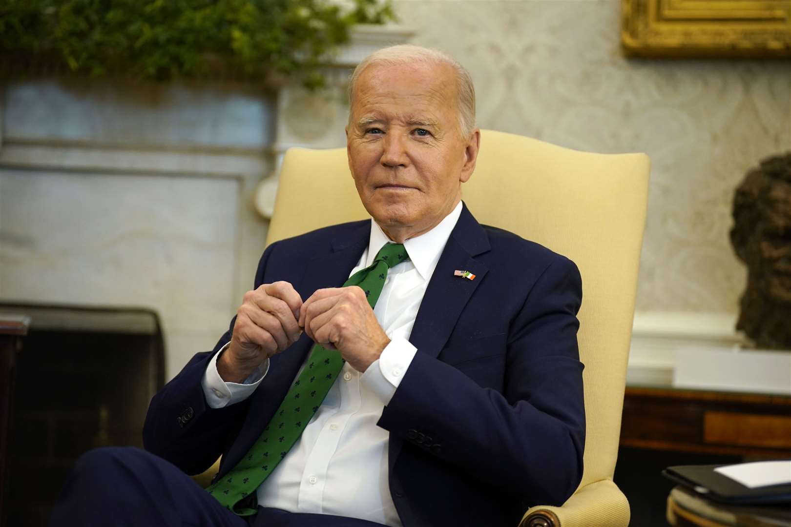 US President Joe Biden hosted Taoiseach Leo Varadkar in the White House (Niall Carson/PA)