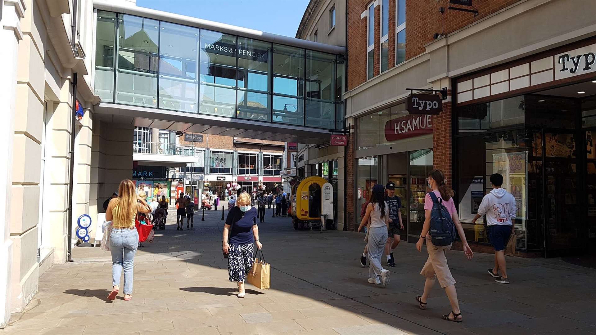Shoppers in Whitefriars shopping centre in Canterbury - a site owned by the local authority