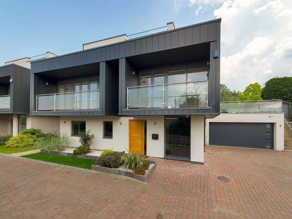 The modern architecture makes this Rochester house stand out in the cathedral town. Photo: Zoopla