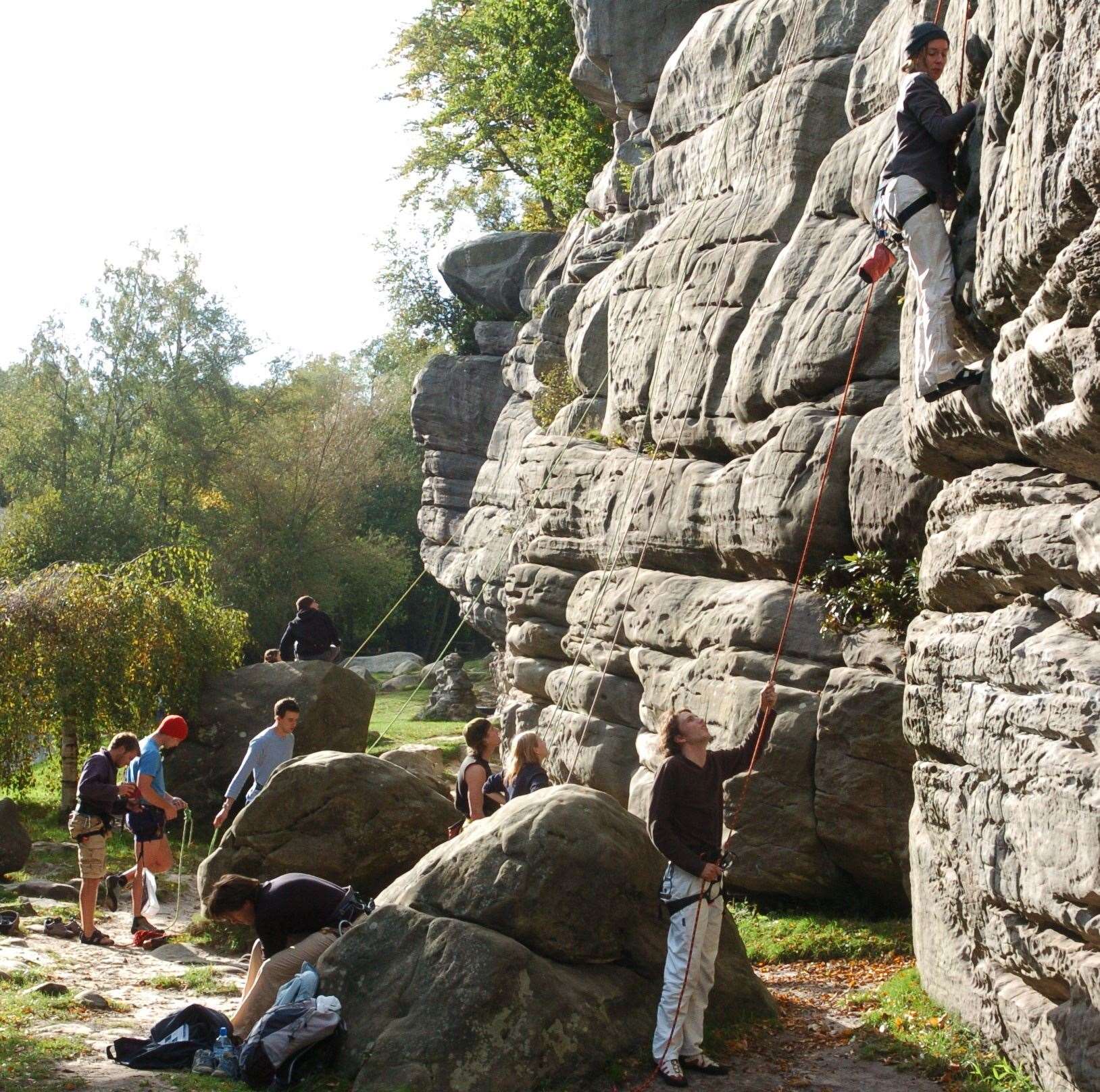 Outdoor activities at Bowles Rocks, near Tunbridge Wells. Picture: Matthew Walker