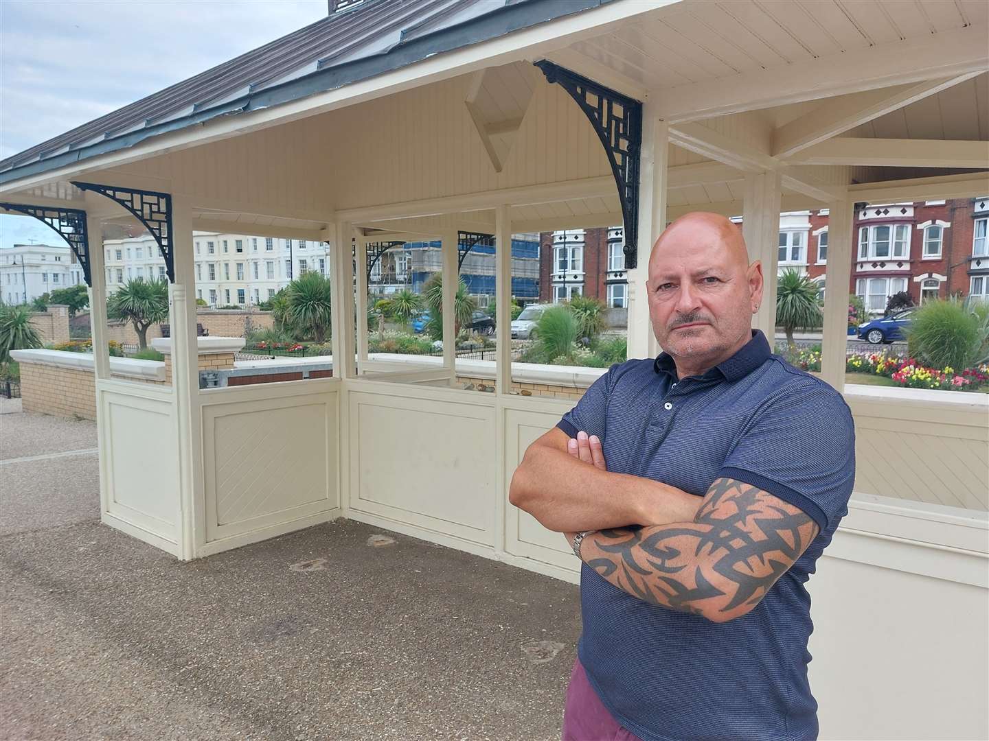 Herne Bay resident Gary Garbett believes Canterbury City Council's decision to remove the seats is "letting vandals win"