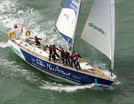 The Scarlet Oyster which will be brought into Dover by Dame Ellen MacArthur and her crew of young people.