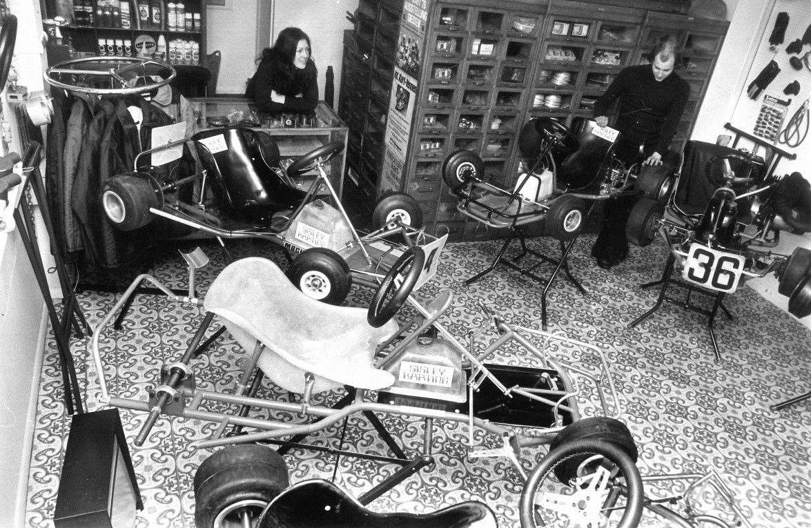 Sisley started his own business – Sisley Karting – in 1973, initially trading out of the back of a Ford Transit van. He opened this shop in Swanley in the following year