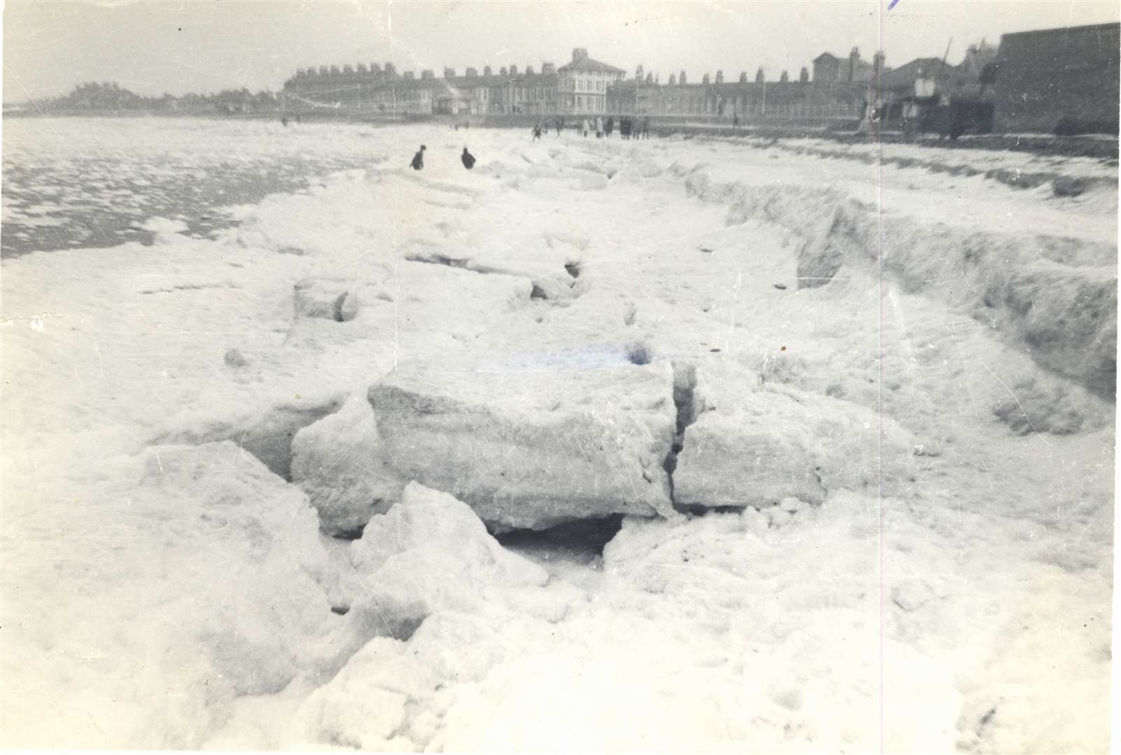 The frozen sea at Sheerness in February 1963. Picture: Sarah Ashcroft/Mr Wood