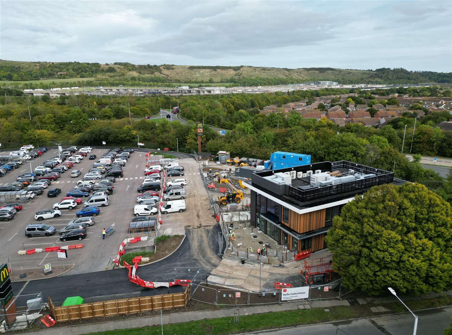 Drone pictures of Folkestone's new McDonald's in Cheriton. Picture: Barry Goodwin