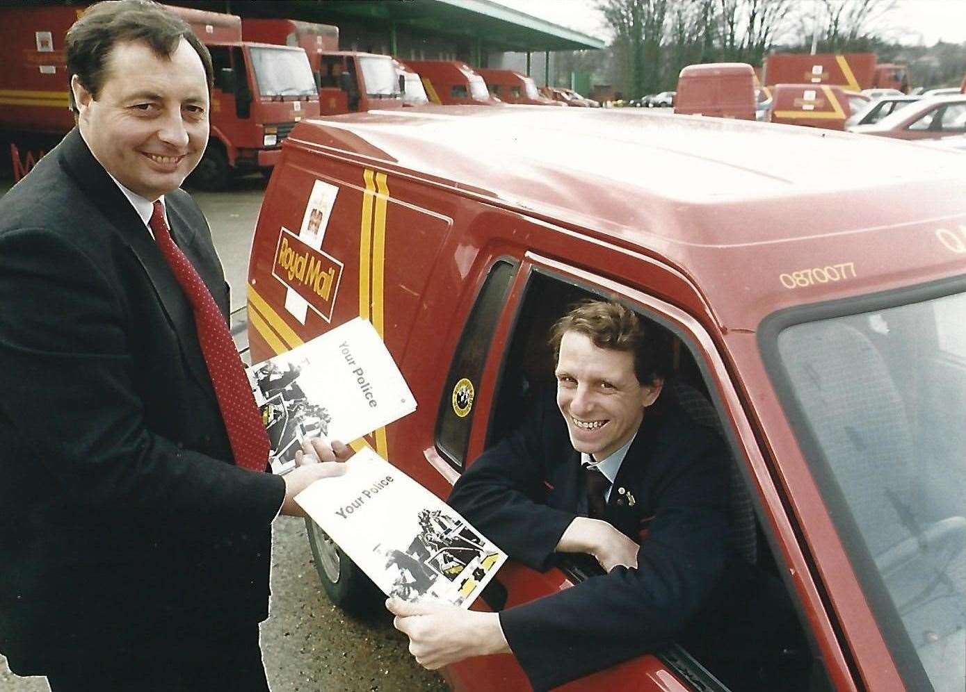 Neighbourhood Watch officer PC Mick Wright and David Rawlins, 1993