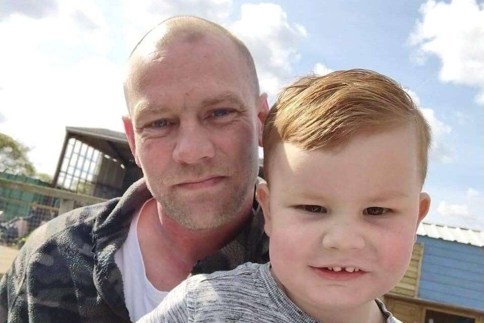 Harry Broughton, from Sheerness, with his dad, Robert. Picture: Nicola Broughton