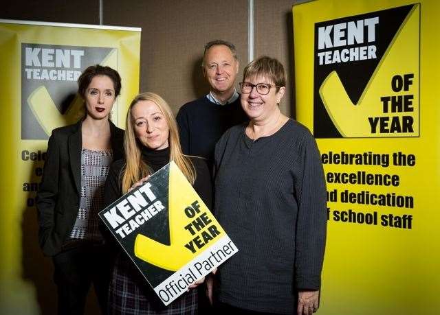 Calla Marenghi of Specialised Sports Products (SSP), Kreston Reeves’ Louise Thrower, SSP’s Andrew Lofting and Canterbury Christ Church University senior lecturer Julie Evans are urging people to submit nominations for the 2020 Kent Teacher of the Year Awards nominations now (27752670)