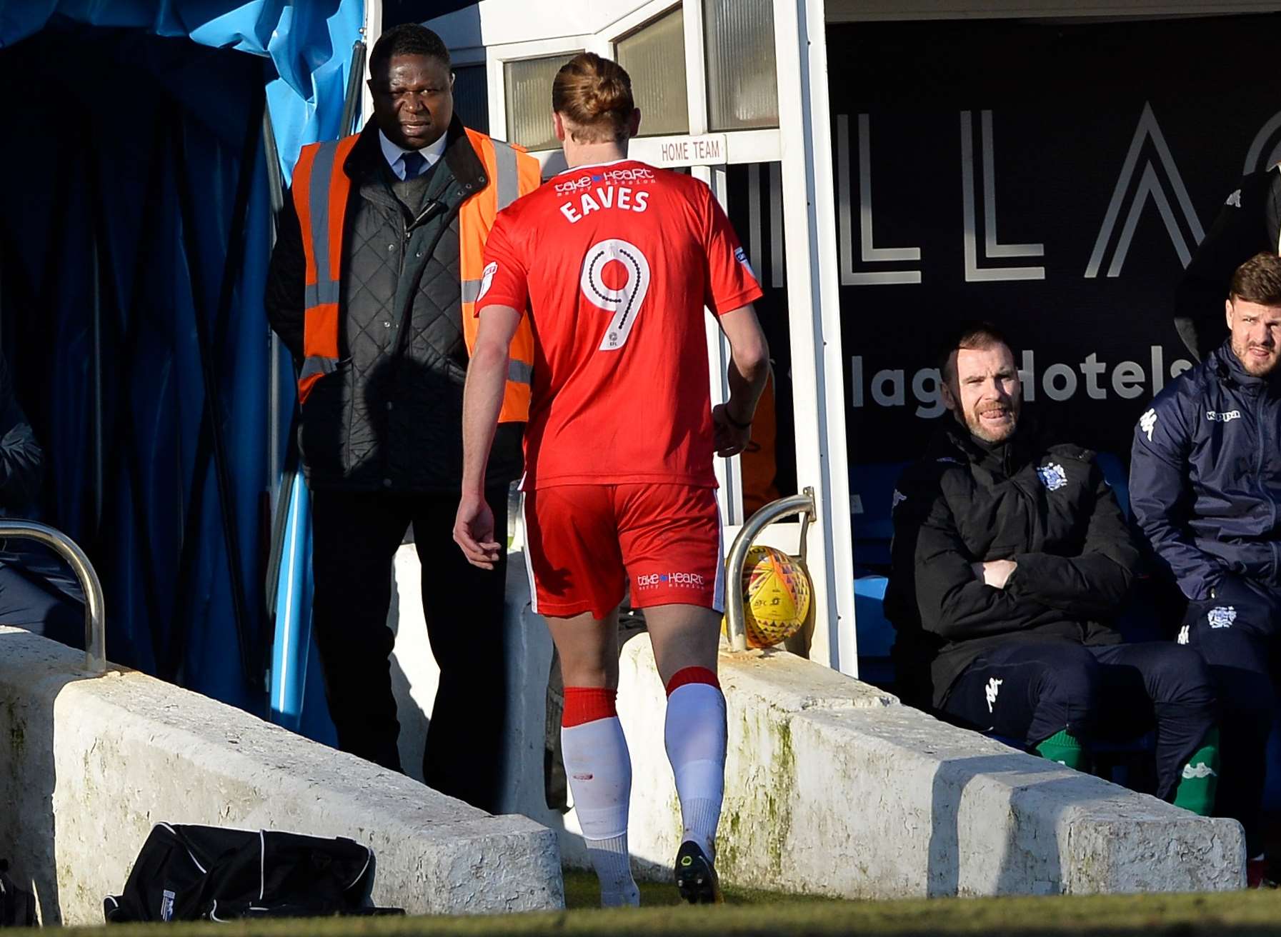 Tom Eaves was substituted before half-time at Bury Picture: Ady Kerry