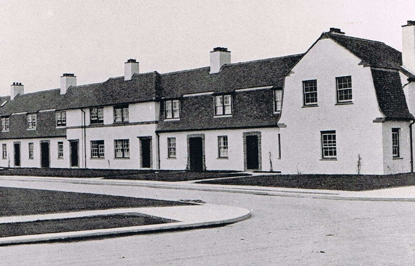 Some of the Kemsley houses, soon after they were built for workers of the nearby mill in the 1920s