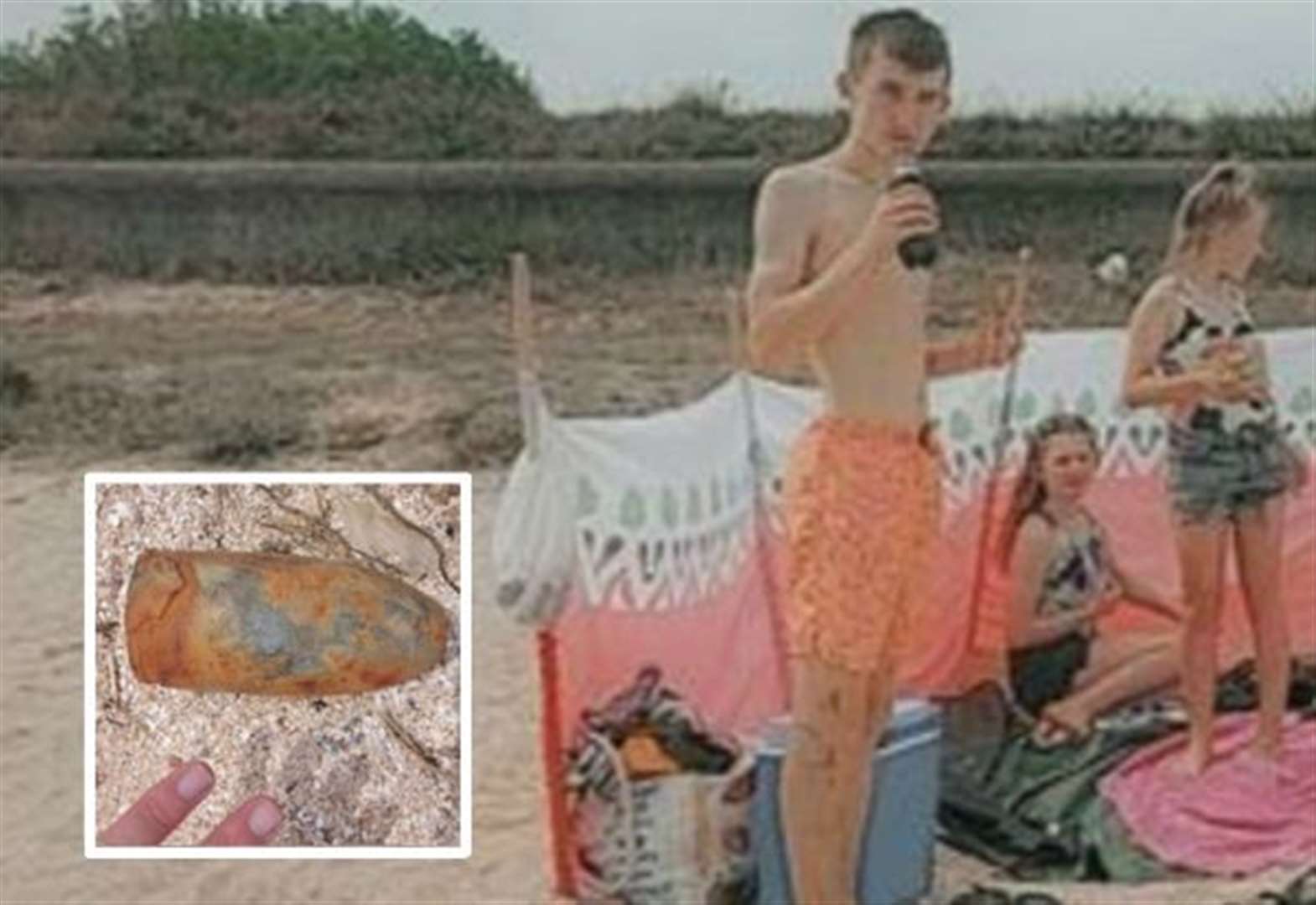Family tells of 'bomb scare' on the beach