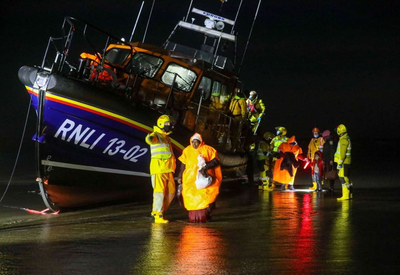 Pregnant woman among group rescued as sea temperature plummets