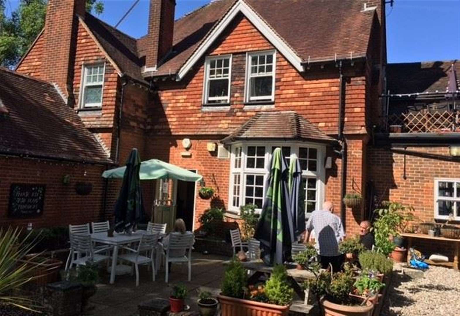 'A brilliant beer garden, pool and two bathing beauties'