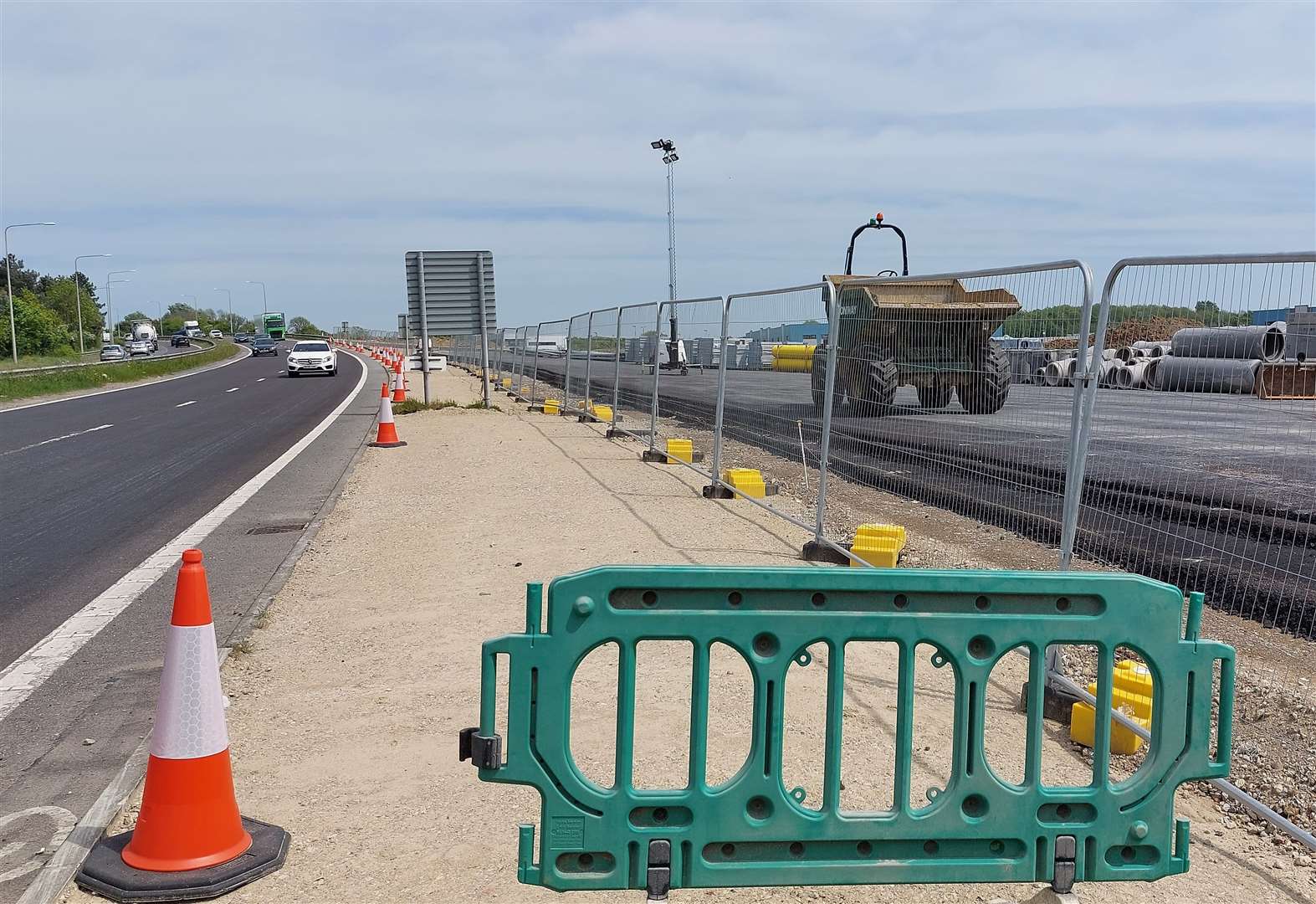 Roundabout work to stop after two weeks