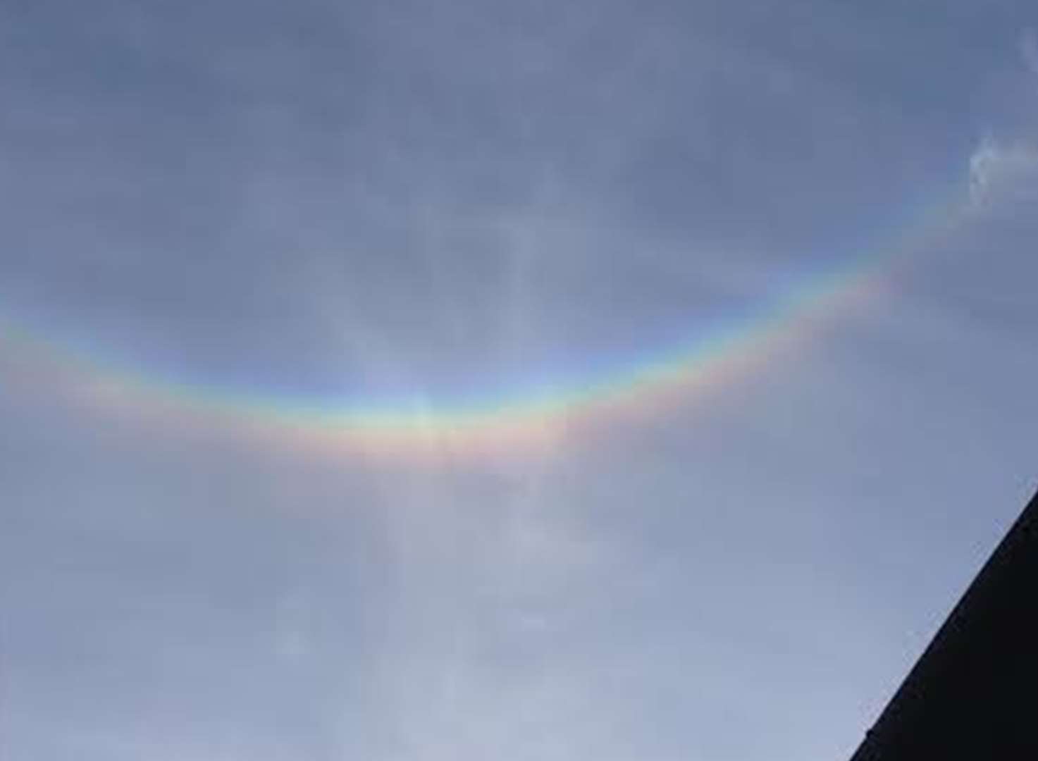 Pictured: Rare 'upside-down rainbow' spotted over Kent