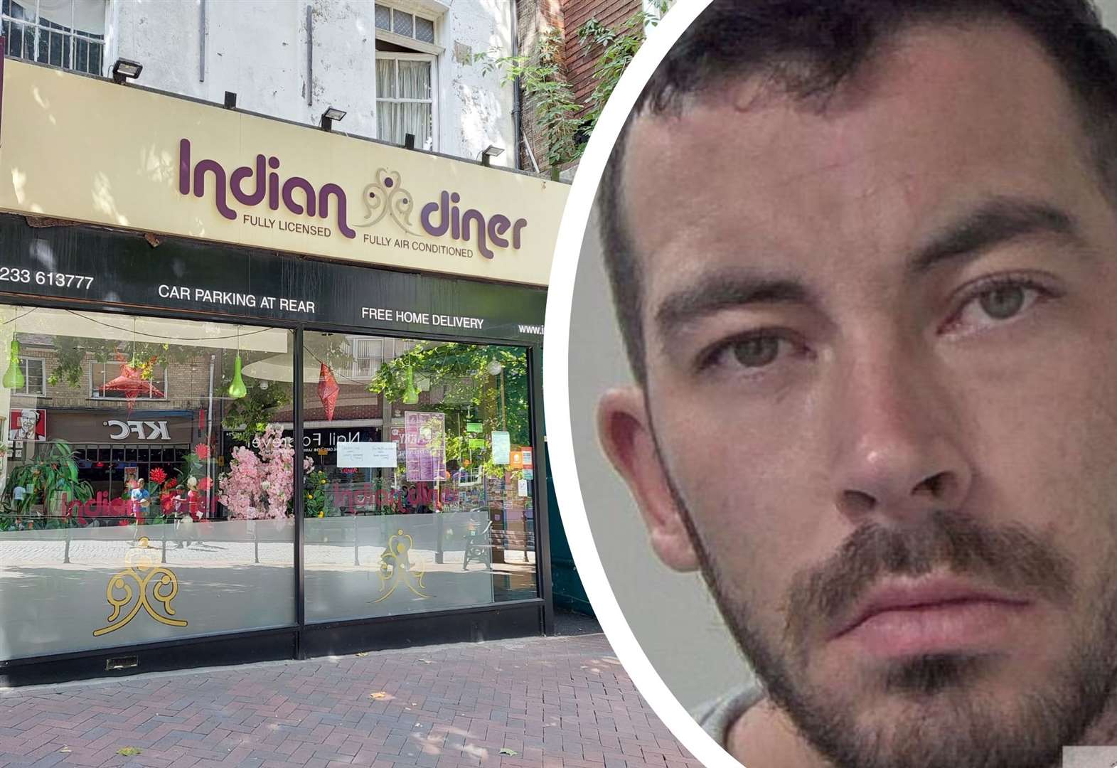Dad smashed up curry house and threatened to stab owner with cutlery