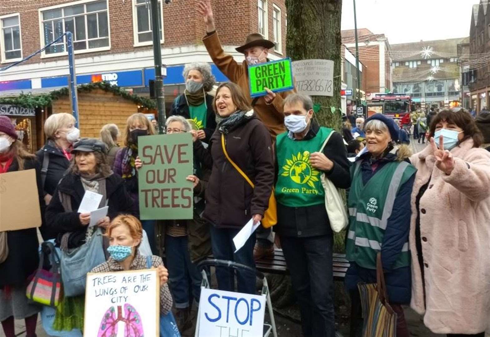 Protest over 'senseless' council plan to chop down city centre trees