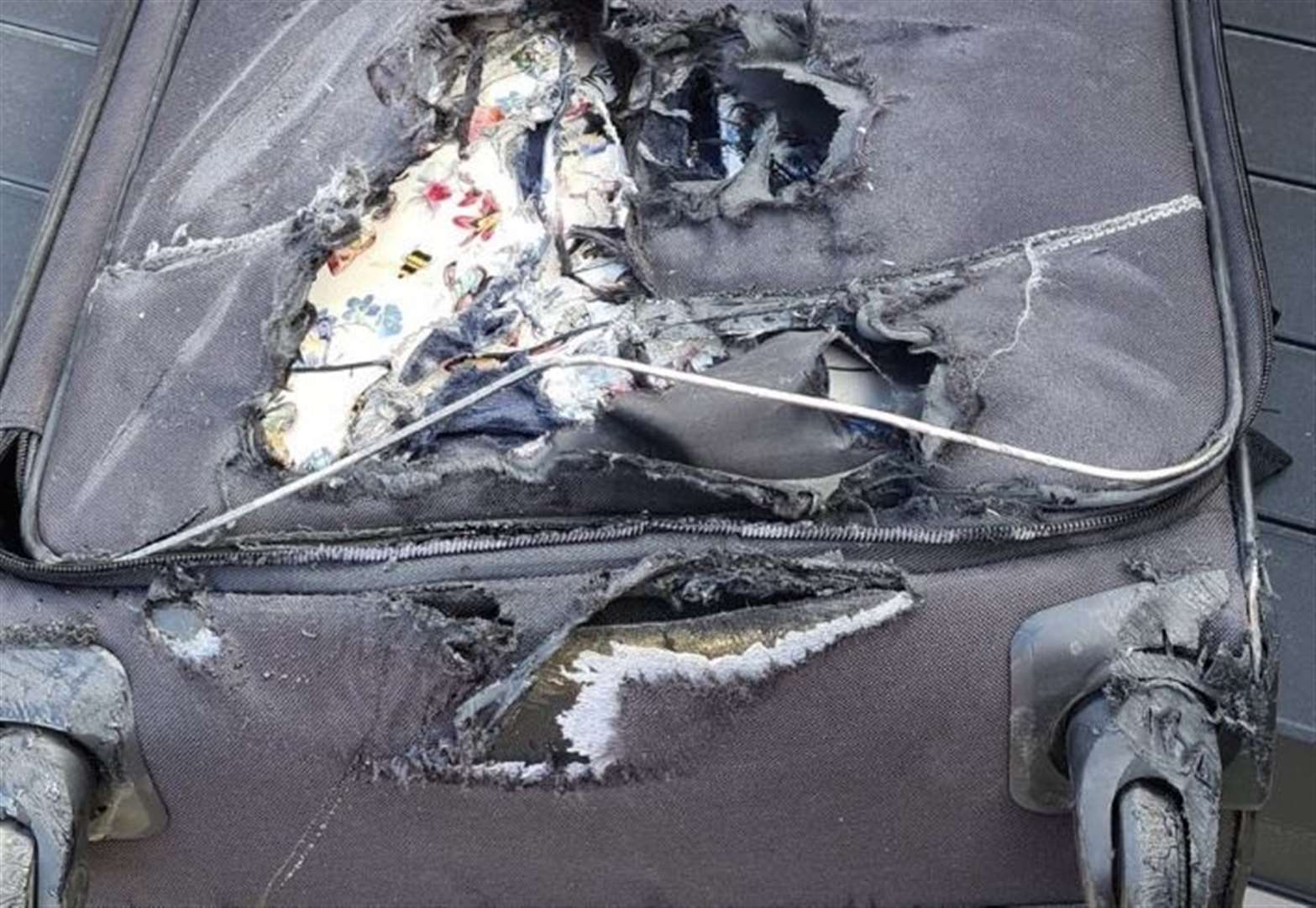 EasyJet passenger's bag shredded with contents destroyed