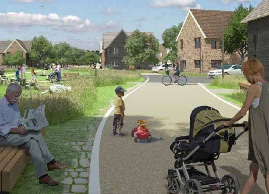 CGI of the proposed 220-home Benacre View estate in Whitstable. Picture: Catesby Estates