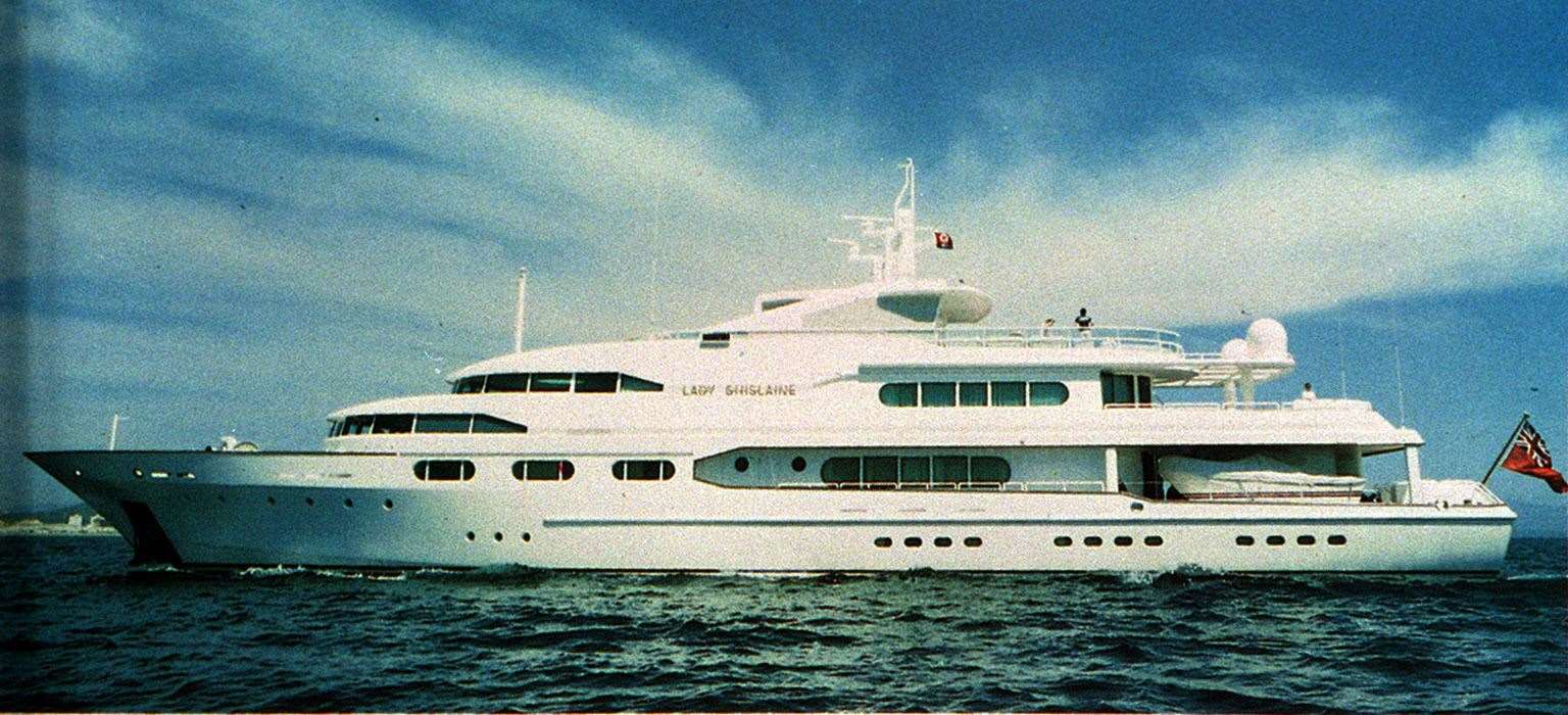 Robert Maxwell’s luxury yacht, the Lady Ghislaine (PA)