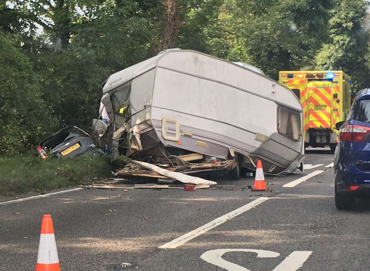The scene of the crash