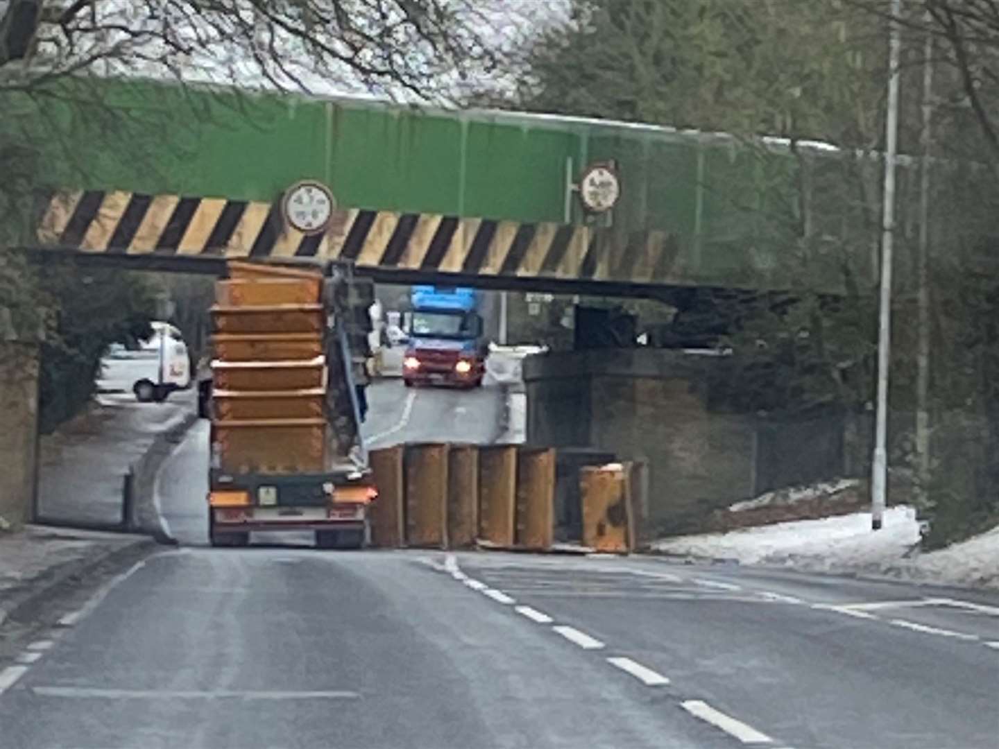 A lorry lost its load in Harrietsham, Maidstone. Picture: Dice Wood