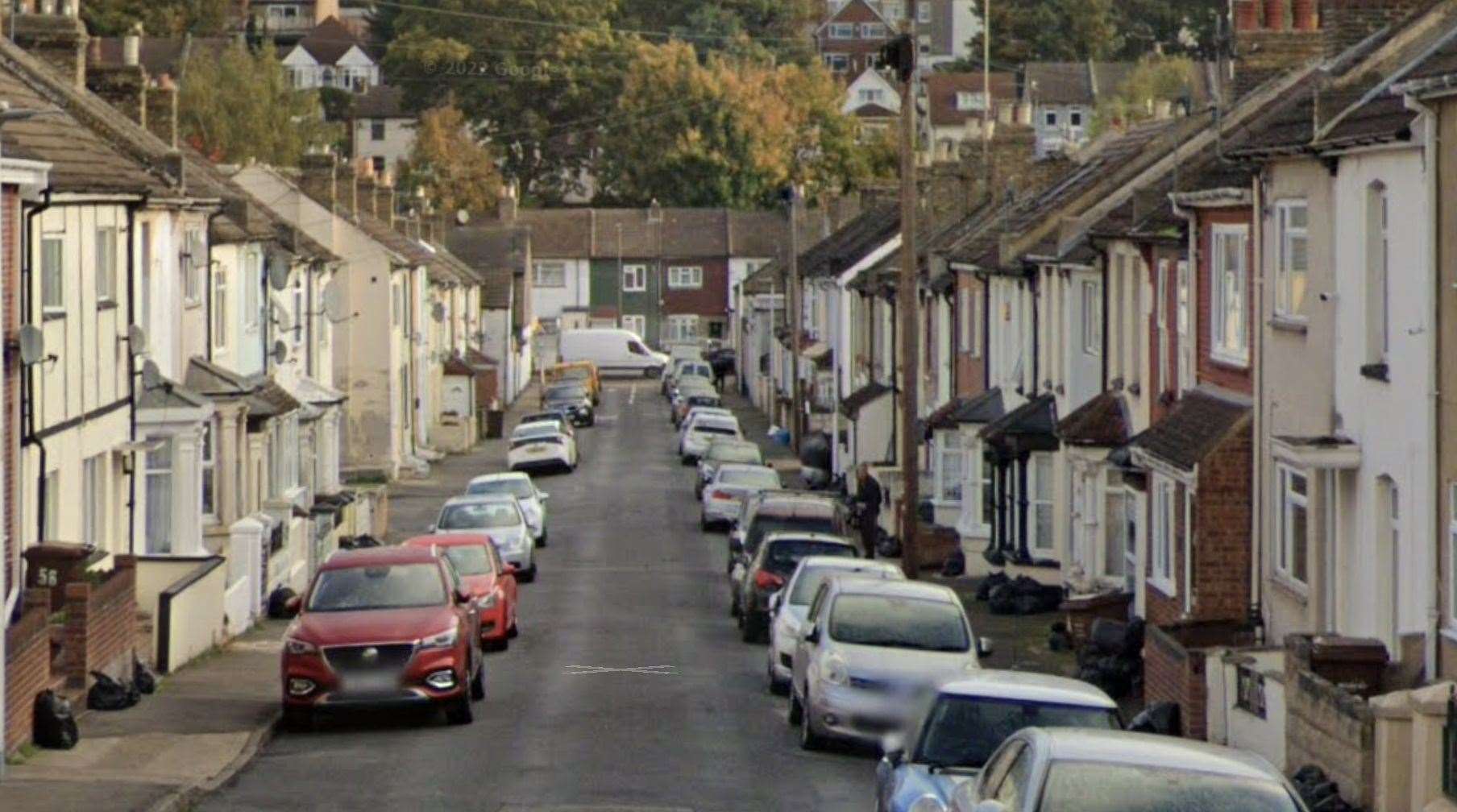 The car came to a stop in Albany Road, Chatham. Picture: Google Maps