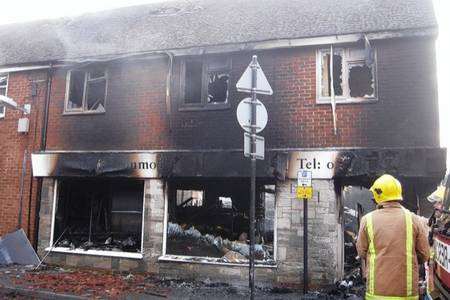 Fire at Hugh Robertson's office in Lenham