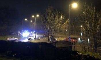 Police were seen in North Dane Way, Lordswood, last night following a collision. Picture: Dan Gomar
