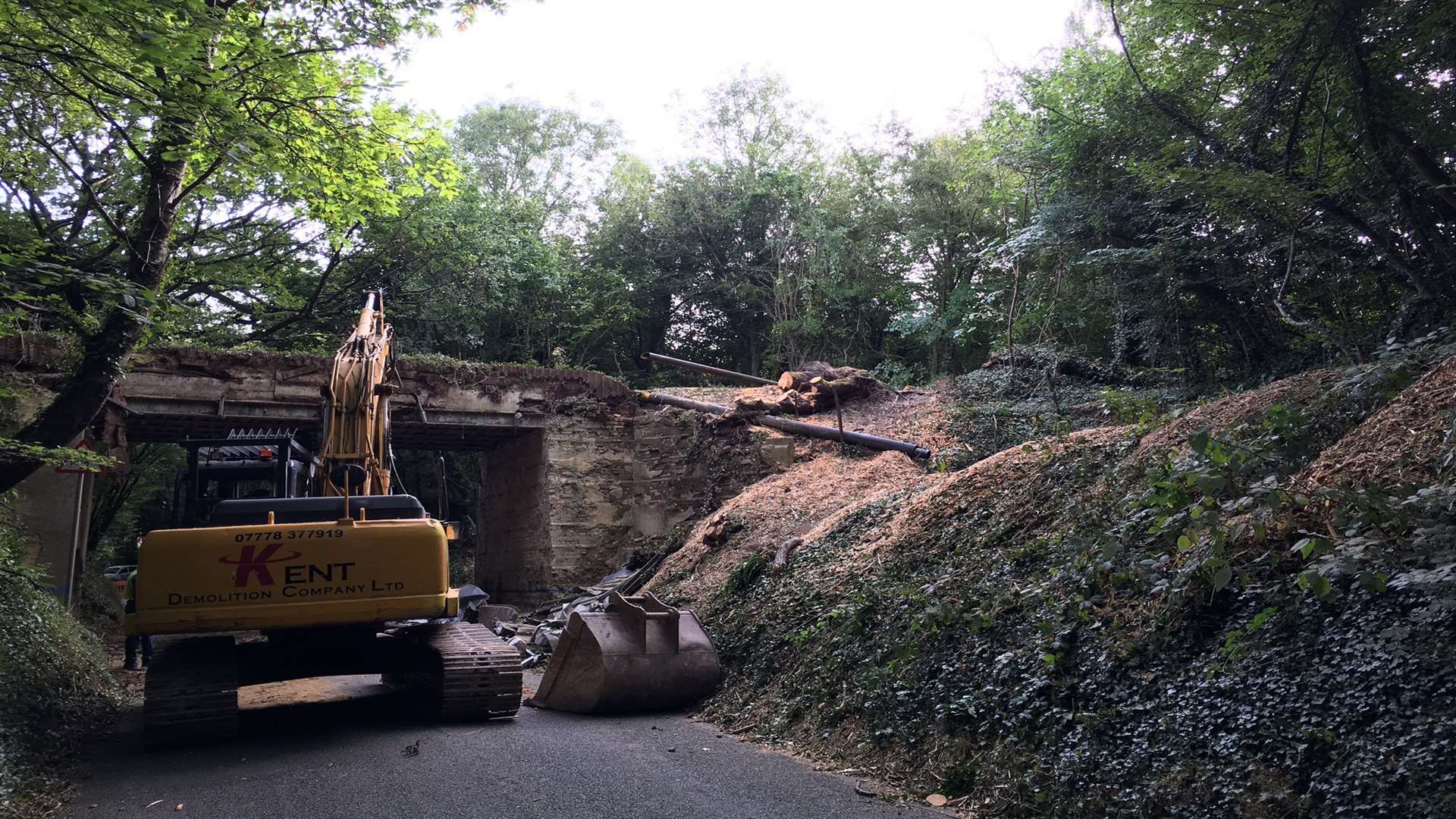 The Thong Lane bridge, which is being demolished