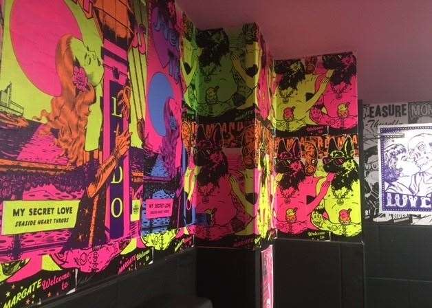The bar might be bright in parts but it’s nothing compared to the colours you will face walking into the toilets